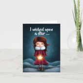 Wens op een ster ... bedankkaart (Voorkant)