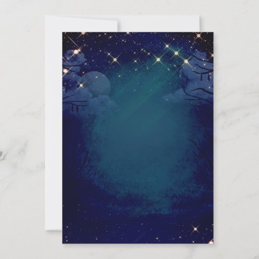 Wens op een ster party uitnodiging (Achterkant)