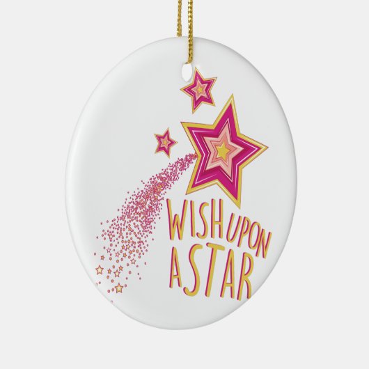 Wens op ster keramisch ornament (Rechts)