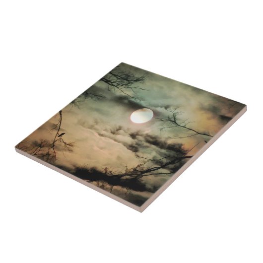 Wens op volle maan tegeltje (Zijkant)