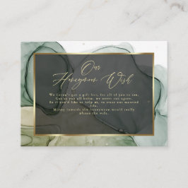 Wens Rich Earthy Greens Liquid Abstract Informatiekaartje