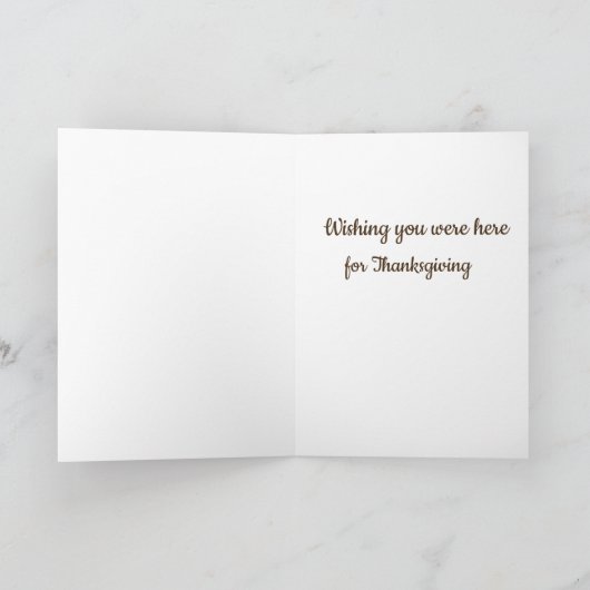 WENS "U" HIER THANKSGIVING WAS VOOR SERVICEVROUW FEESTDAGEN KAART (Binnen)