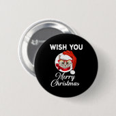 WENS U VROLIJK KERSTFEEST RONDE BUTTON 5,7 CM (Voorkant /achterkant)