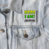 Wens Uitgekomen Grappige Knop Speld Vierkante Button 5,1 Cm (In situ)