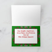 Wens van de Vakantie van de Aanhangwagen van de Feestdagen Kaart (Binnen)