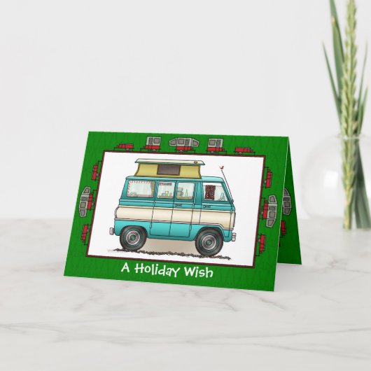 Wens van de Vakantie van de Aanhangwagen van de Feestdagen Kaart (Voorkant)