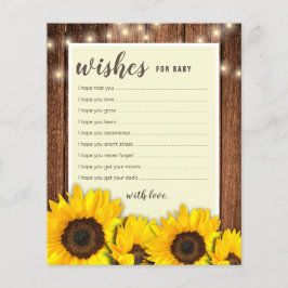 Wens voor Baby Baby Shower Landelijke Advieskaarte