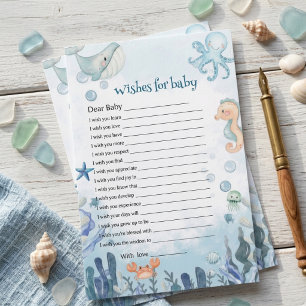 Wens voor baby onder de zee baby shower