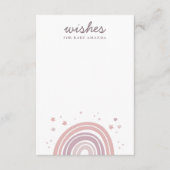 Wens voor baby. Roze en paarse regenboog advies Informatiekaartje (Voorkant)