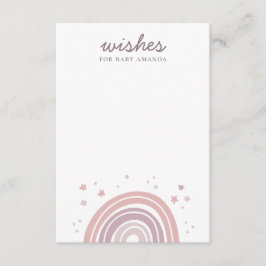 Wens voor baby. Roze en paarse regenboog advies Informatiekaartje