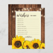 Wens voor Baby Rustic Advice Cards (Voorkant / Achterkant)