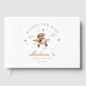 Wens voor Baby! Teddybeer en vliegtuig Gastenboek (Voorkant)