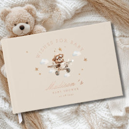 Wens voor Baby! Teddybeer en vliegtuig Gastenboek