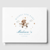 Wens voor Baby! Teddybeer en vliegtuig Gastenboek (Voorkant)