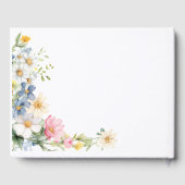 Wens voor Baby! Wildflower, Baby shower Gastenboek (Achterkant)