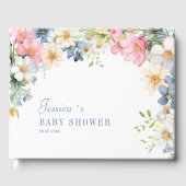 Wens voor Baby! Wildflower, Baby shower Gastenboek (Voorkant)