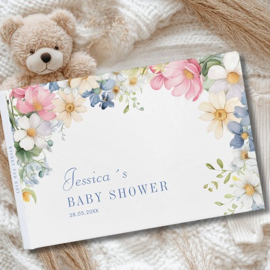 Wens voor Baby! Wildflower, Baby shower Gastenboek