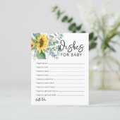 Wens voor de Kaart van het Advies van het Baby sho (Staand voorkant)