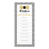 Wens voor de Kleine Gentleman, Baby shower Reclamekaart (Voorkant)