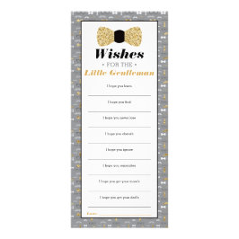 Wens voor de Kleine Gentleman, Baby shower Reclamekaart