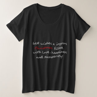 WENS VOOR KERSTMIS GROTE MAAT T-SHIRT
