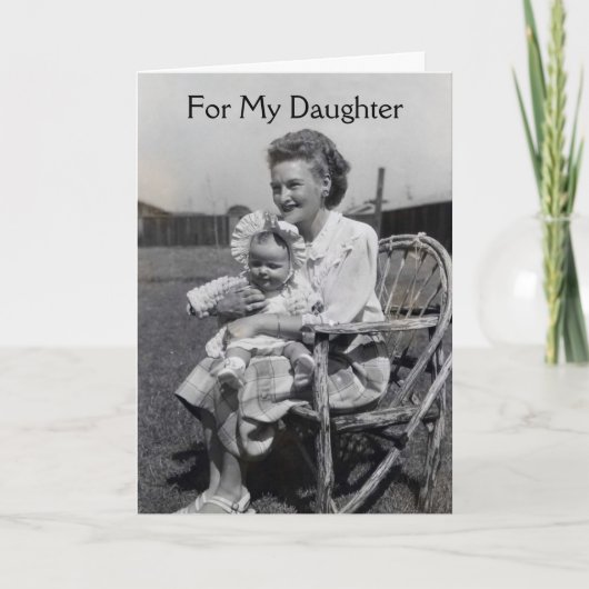 Wens voor mijn dochter op de Moederdag Kaart (Voorkant)