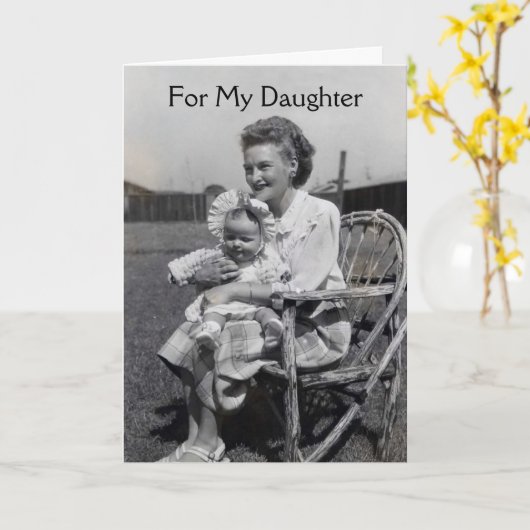 Wens voor mijn dochter op de Moederdag Kaart (Gele Bloem)