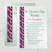 Wens voor St. Patrick's Day Ierse zegen voor docht Feestdagenkaart (Voorkant / Achterkant)