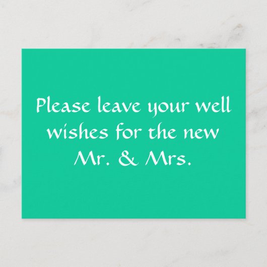 wensbord briefkaart (Voorkant)