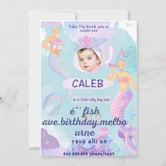 wenselijke verjaardagsuitnodigingskaart kaart (Achterkant)