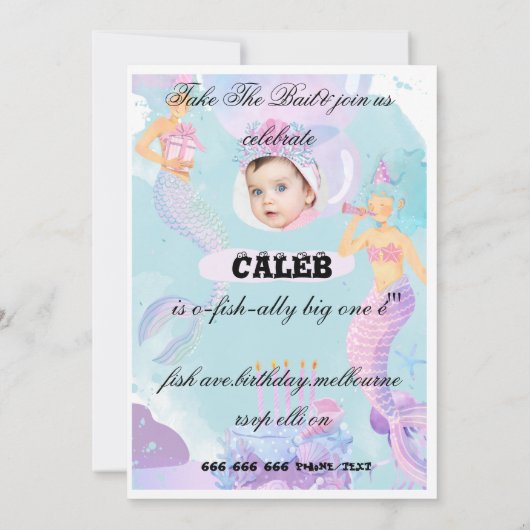 wenselijke verjaardagsuitnodigingskaart kaart (Achterkant)