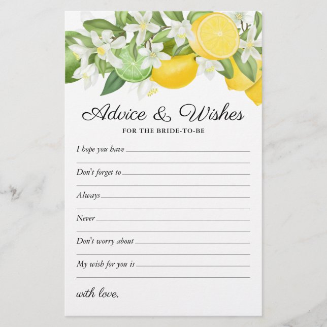Wensen & Advies Citrus Groene Bruidsdouche (Voorkant)