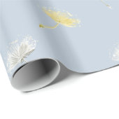 Wensen Blauw Geel Wit Paardenbloem Bloemen Cadeaupapier (Rol Hoek)