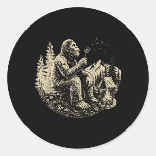 Wensen Blazen Grappige Bigfoot die Paardenbloem Bl Ronde Sticker