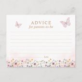 Wensen en advies Butterfly Baby shower Kaart (Voorkant)