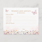 Wensen en advies Butterfly Baby shower Kaart (Voorkant)