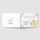 Wensen en advies Geel Theepot Baby shower Gastenboek (Volledig)