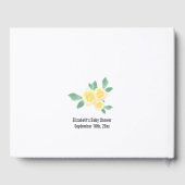 Wensen en advies Geel Theepot Baby shower Gastenboek (Achterkant)