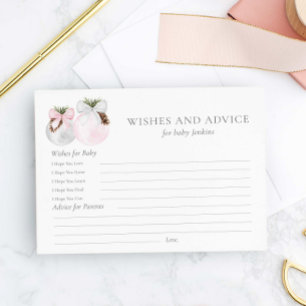 Wensen en advies Kerstmis Meisje Baby shower Kaart