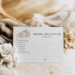 Wensen en advies Pompoen Meisje Baby shower Briefkaart<br><div class="desc">Het combineren van herfst beauty en charme deze Pink Pumpkin Baby shower "Wishes and Advice Baby Kaart" zal een aandenken zijn om jarenlang gekoesterd te worden. Bijpassende items in onze Little Pumpkin Collectie - Cava Party Design.</div>