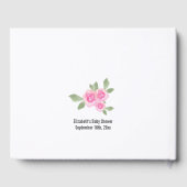 Wensen en advies Roze Theepot Meisje Baby shower Gastenboek (Achterkant)