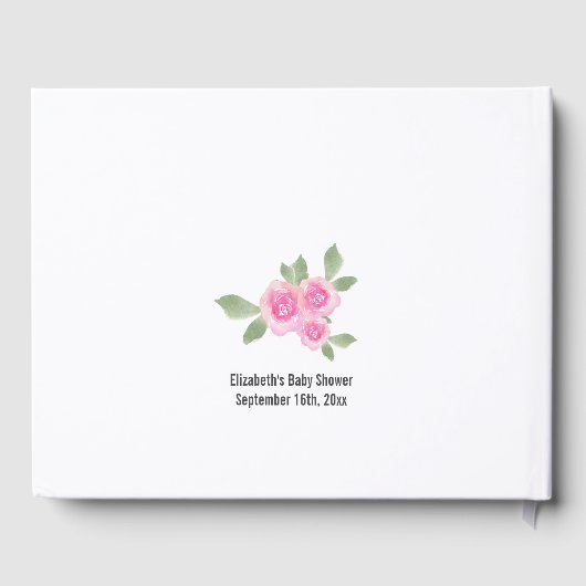 Wensen en advies Roze Theepot Meisje Baby shower Gastenboek (Achterkant)