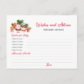 Wensen en advies Santa Baby shower Briefkaart (Voorkant)