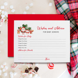 Wensen en advies Santa Baby shower Briefkaart