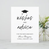 Wensen en advies voor Afstuderen Party Sign (Staand voorkant)