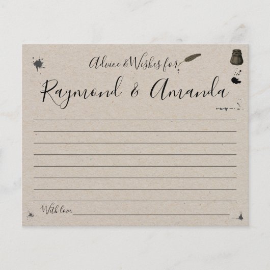 Wensen en advies voor koppel Bruidsmeisjesfeest ka Flyer (Voorkant)