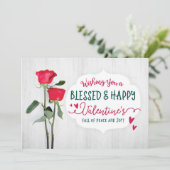 Wensen en zegeningen voor Valentijnsdag voor jou!  Kaart (Staand voorkant)