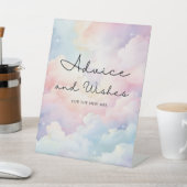Wensen & Gelukswensen Droomwolken Lucht Bruidsfees Reclamebord Met Voetstuk (Insitu)