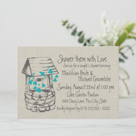 Wensen goed koppels douche kaart (Staand voorkant)