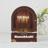 Wensen Happy Chanoeka Uitnodiging (Staand voorkant)